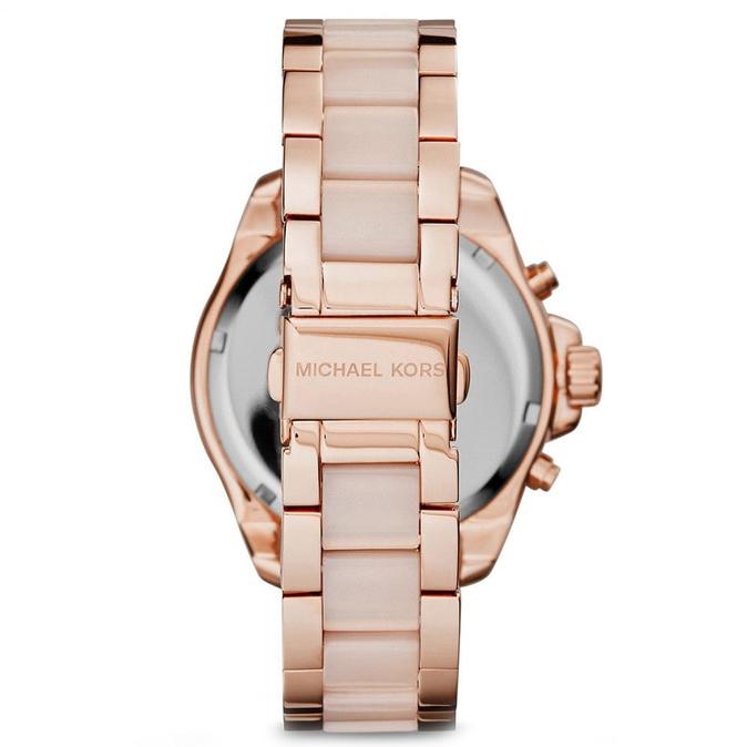 Michael Kors Ladies Wren Rose Gold Chronograph Watch - MK6096 - Image 2